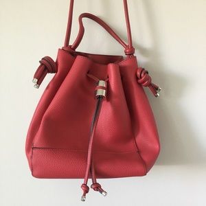 Zara faux leather bucket bag